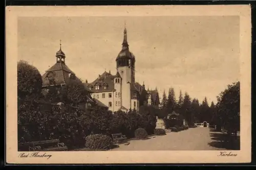 AK Bad Flinsberg, Strassenpartie mit Kurhaus