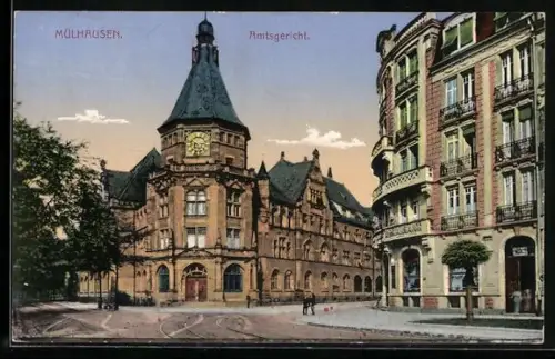 AK Mülhausen, Strassenpartie mit Amtsgericht