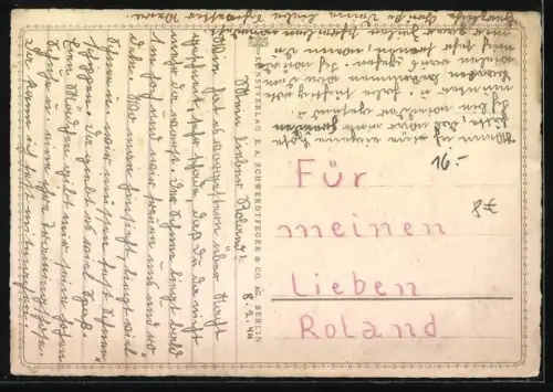 AK Bernhardiner auf der Suche in den Alpen