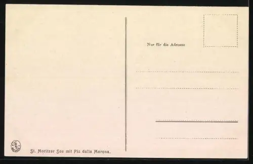 AK St. Moritz, See mit Piz della Margna