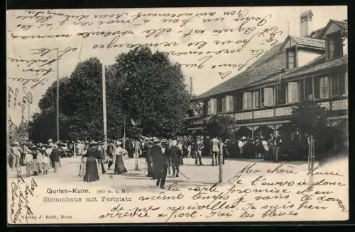 AK Bern, Gurten-Kulm, Stammhaus mit Festplatz