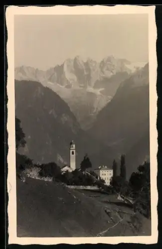 AK Soglio, Teilansicht mit Bondascagruppe