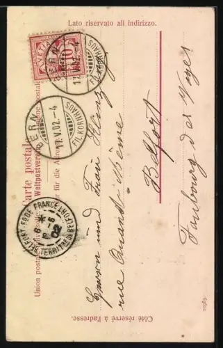 AK Bern, Strassenpartie am Münster