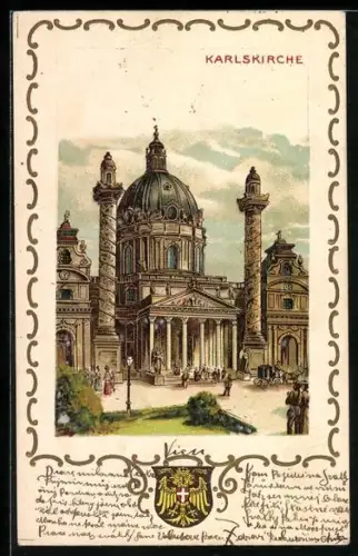 Lithographie Wien II, Karlskirche