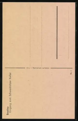 AK Breslau, Eingang zum Schweidnitzer Keller