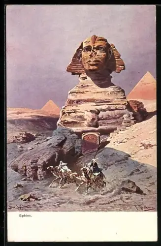 Künstler-AK F.Perlberg: Ägypten, Sphinx