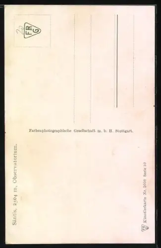 AK Säntis, Blick zum Observatorium