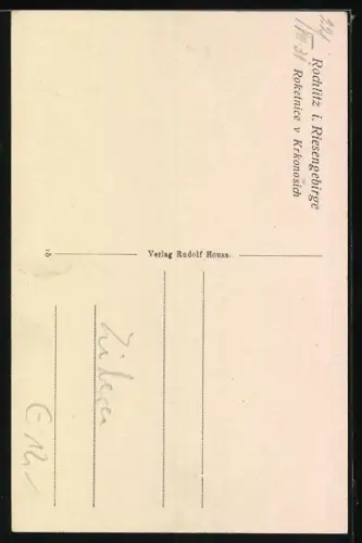 AK Rochlitz im Riesengebirge, Blick auf das Rathaus