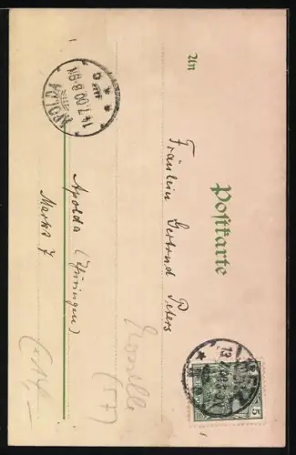 Lithographie Metz, Theater, Paradeplatz mit Stadthaus, Cathedrale