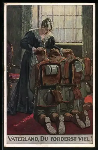 AK Soldaten beim Abschied von ihrer Mutter