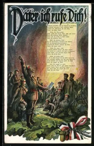 AK Vater ich rufe dich, Soldat hält eine Predigt