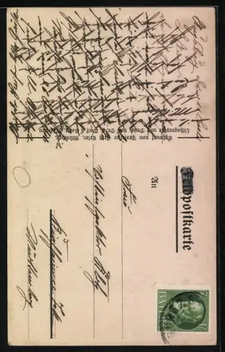 Künstler-AK Helft uns siegen! zeichnet Kriegsanleihe, Sturmsoldat im Angesicht der Gefahr