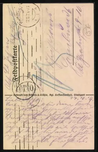 Künstler-AK Helft uns siegen! zeichnet Kriegsanleihe, Sturmsoldat im Angesicht der Gefahr