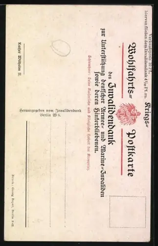 Künstler-AK Portrait von Kaiser Wilhelm II. mit Uniform und Pickelhaube