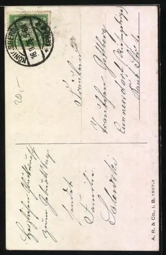 AK Kleines Mädchen tanzt mit zwei Teddys