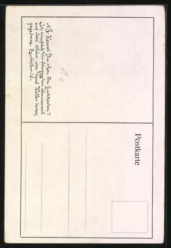 AK Reklame Zeitschrift Guckkasten, Flötenspieler