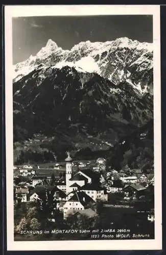 AK Schruns im Montafon, Teilansicht mit Kirche
