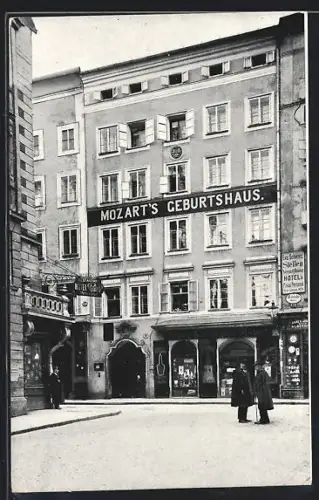 AK Salzburg, Blick auf Mozarts Geburtshaus