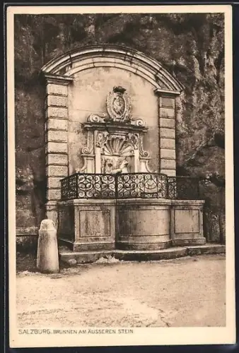 AK Salzburg, Brunnen am äusseren Stein