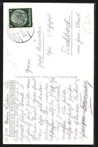 AK Lermoos, Ortspartie mit Kirche und Sonnenspitze