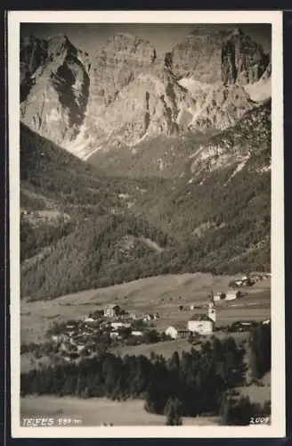 AK Telfes, Blick auf den Ort und die Kirche
