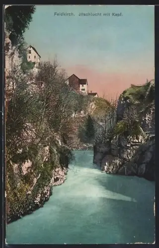 AK Feldkirch, Illschlucht mit Kapf