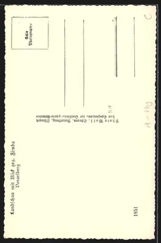 AK Landschau /Vorarlberg, Ortspartie mit Blick gegen Zimba