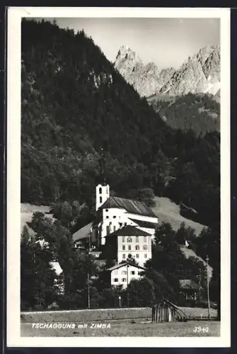 AK Tschagguns, Teilansicht mit Zimba