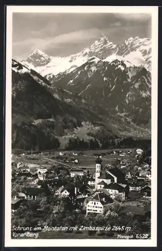 AK Schruns, Panorama mit Zimbaspitze