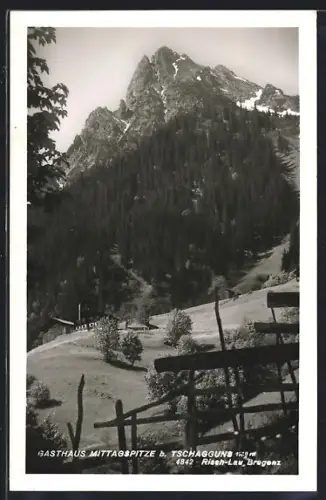 AK Tschagguns /Vorarlberg, Gasthaus Mittagspitze