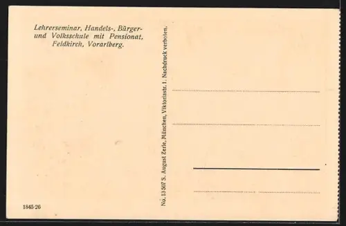 AK Feldkirch, Lehrerseminar Handels- und Volksschule mit Pensionat, Schlafsaal 2