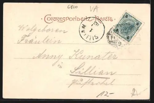 AK Feldkirch, Illpartie mit Brücke und Ortspanorama