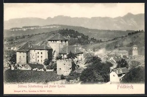 AK Feldkirch, Schloss Schattenburg und Hoher Kasten