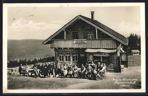 AK Bregenz, Alpengasthaus auf der Pfänderspitze