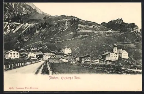 AK Stuben /Arlberg, Strassenpartie
