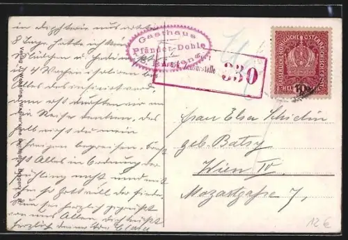 AK Bregenz a. B., Gasthaus Pfänderdohle mit Hotel