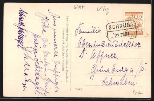 AK Gargellen, Teilansicht des Ortes mit Umgebung