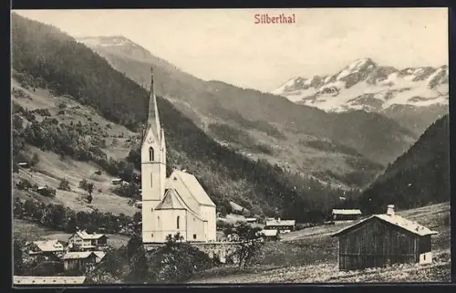 AK Silbertal, Ortspartie mit Kirche