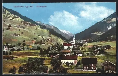 AK Gaschurn /Montafon, Teilansicht aus der Vogelschau