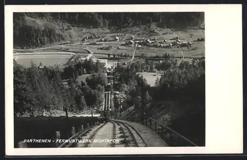 AK Parthenen /Montafon, Fermuntwerk mit Blick auf den Ort