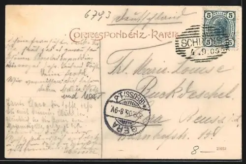 AK Gaschurn, Totale des Ortes in Montafon