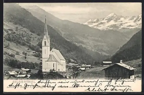 AK Silberthal, Teilansicht mit Kirche