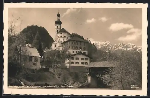 AK Tschagguns, Partie an der Kirche