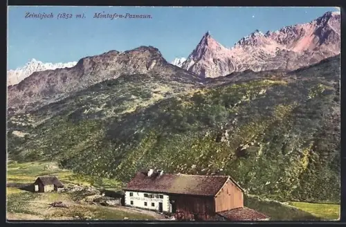 AK Zeinisjoch, Gasthaus im Montafon-Panznaun