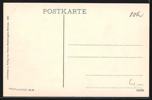 AK Tschagguns, Teilansicht des Ortes mit Kirche