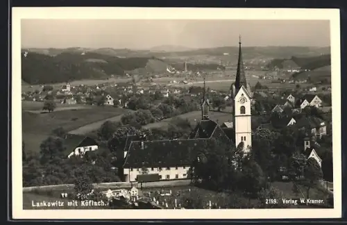AK Lankowitz, Teilansicht mit Kirche und Köflach