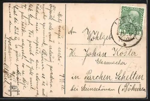 AK Lienz /Tirol, Partie am Kaiser Josef-Platz