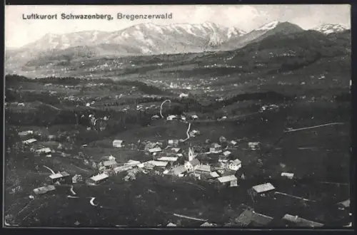 AK Schwarzenberg /Bregenzerwald, Ortsansicht aus der Vogelschau