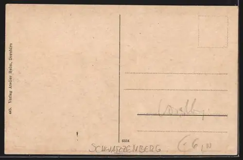 AK Schwarzenberg /Bregenzerwald, Ortsansicht aus der Vogelschau