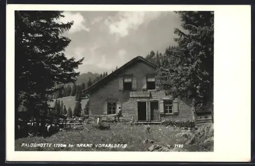 AK Brand /Vorarlberg, Skihütte Palüd im Grünen